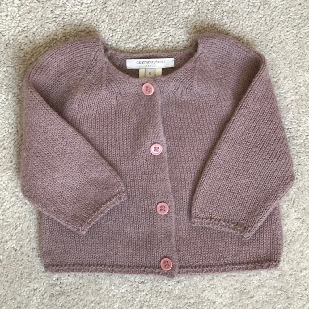 ISO CARAMEL LONDON Baby Alpaca knitted cardigan - Picture 1 of 4